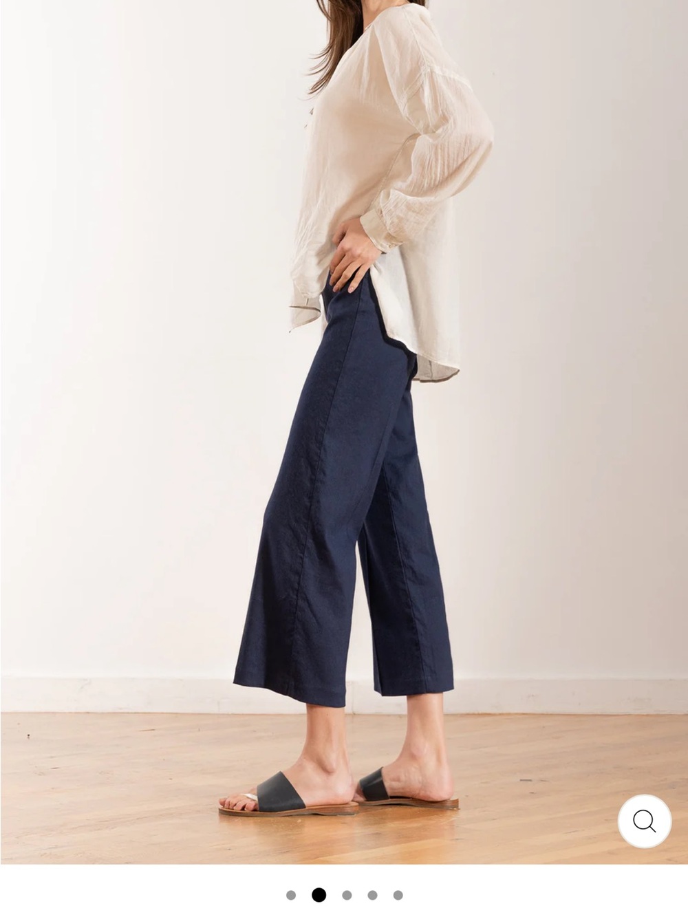Avenue Montaigne - ALEX Linen Navy Crop Pant - Worn Once! - Picture 2 of 8